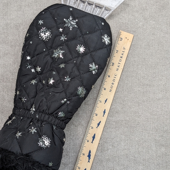 Ruff Hewn Ice Snow Windshield Scraper Warm Black Shimmery Silver Snowflakes EUC - Picture 4 of 7